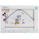 Interbaby MK004-18 Baby capuchonhanddoek Disney Mickey Counting Sheep - wit/grijs, 200 g
