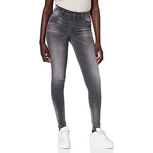 Replay Dames Jeans Luzien Skinny-Fit Hyperflex met stretch, grijs (096 Medium Grey), 24W x 32L