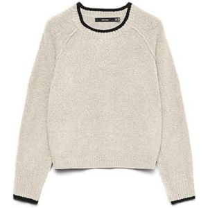 Vero Moda - Vmaquarius ls o-neck raglan pullover - Ecru - Dames