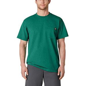 Dickies Heren T-shirt met korte mouwen Heavyweight Heathered Crew Neck Tee T-shirt, Green Single Dye Heather, L Lang