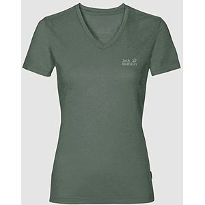 Jack Wolfskin Crosstrail T-shirt voor dames, korte mouwen, groen, model XS 2022, T-shirt, korte mouwen