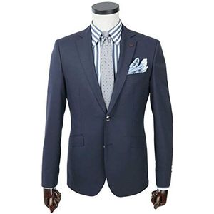 Bonamaison Herenblazerjack Comfort Fit Business Suit Jacket, Navy Blue, Standaard