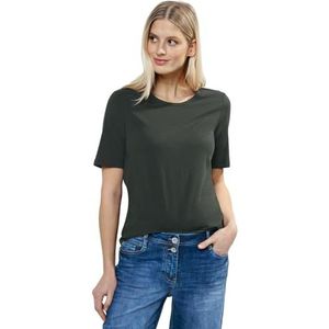 Cecil Dames NOS Basic ronde hals Pantex, Sterk kaki, XS