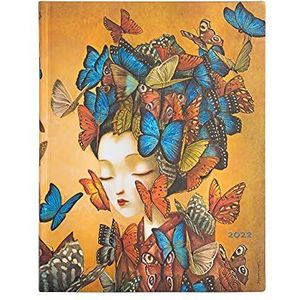 Paperblanks Flexis Dagboek, zacht, 12 maanden, 2022, Madame Butterfly | Verticaal | Ultra (180 × 230 mm)