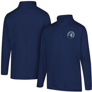 Ultra Game NBA Heren Quarter Zip Pullover Lange Mouw Tee
