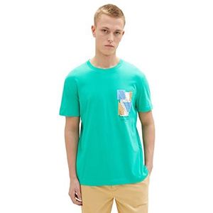 TOM TAILOR Denim Uomini T-shirt 1035582, 31040 - Fresh Peppermint, S