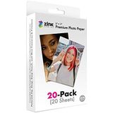 Zink Premium fotopapier van 2 x 3"" (20 stuks), compatibel met Polaroid Snap-, Snap Touch-, Zip- en Mint-camera's en printers, ZINKPZ2X320, wit