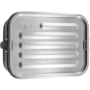SIGG Gemstone Box Selenite Broodtrommel, lekvrije lunchbox voor kantoor, school en outdoor, broodtrommel van hoogwaardig 18/8 roestvrij staal voor onderweg