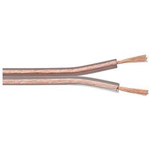 Goobay 67717 luidsprekerkabel 2 x 0,75 mm² CCA strengen/luidsprekerkabel audiokabel per meter/luidsprekerkabel audiokabel/subwoofer kabel/transparant / 25 m