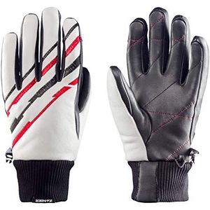 Zanier Unisex – volwassenen 30088-1066-7 handschoenen, wit, rood, 7