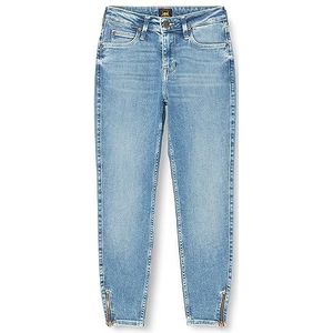 Lee Scarlett High Zip Jeans voor dames, blauw, 25W x 29L