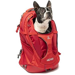 Kurgo G-Train K9 Pack, draagrugzak voor kleine honden en katten, ideaal voor wandelen of reizen, waterdichte bodem, chili rood