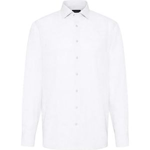 bugatti Vrijetijdshemd voor heren, 1:1 mouw, wit-10, L