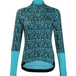 GORE WEAR Progress Rain Camo Thermo-fietstrui voor dames, GORE Selected Fabrics, 38, turquoise/donkerblauw