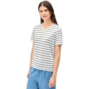 Cecil - Dames Shirt - Blauw - Gebreide Look en Strepen