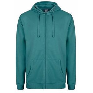 Mukua SF270U Sweatshirt met ritssluiting en capuchon, uniseks, groenblauw, maat 2XL, Blauwgroen, XXL