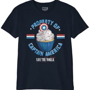 Marvel T-shirt voor jongens, Marine., 12 Jaren