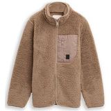 Tom Tailor - Sweatshirt - Taupe grey - Met Ritszak - Staande Kraag