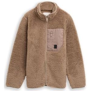 Tom Tailor - Sweatshirt - Taupe grey - Met Ritszak - Staande Kraag