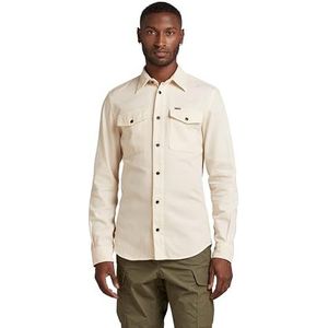 G-STAR Marine Slim Shirt heren Shirts,Beige (Ecru Gd D20165-7647-c487),XS