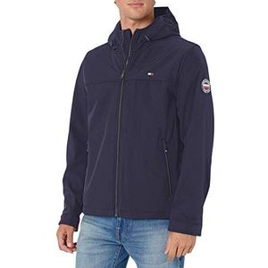 Tommy Hilfiger Lichtgewicht Performance Softshell Hoody Jacket Overgangsjas voor heren, Nachthemel, M