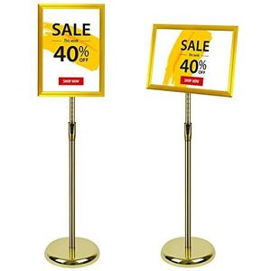 VAIIGO A3 Teken Stand Aluminium Poster Stand Floor Display Stands Snap Frame Poster Board Menu Houder Advertentie Rack Goud