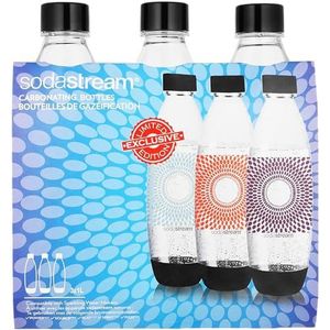 SodaStream Herbruikbare Flessen - 2-Pack - 1 Liter - BPA-vrij - Duurzaam Design - Speciaal voor Bruiswatertoestellen - Sluit Hermetisch af, Waardoor het Koolzuur Langer in de Fles Blijft