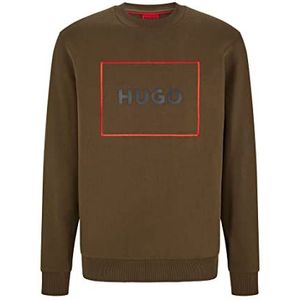 HUGO Heren Delery Sweatshirt, Dark Green303, XXL
