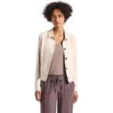 Street One Dames Lichtgewicht velours overhemd in Beige, in size: 38
