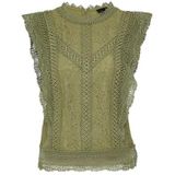 Blouse - Effen - Blouseshirt - Mouwloos - Normale Pasvorm