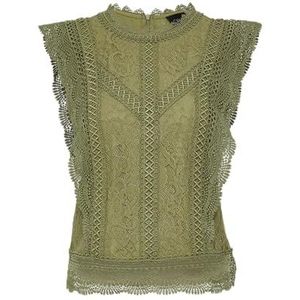 Blouse - Effen - Blouseshirt - Mouwloos - Normale Pasvorm