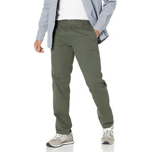Amazon Essentials Heren Slim-fit Rimpelbestendige Platte Chino Pant Casual Broek,Olijf,28W / 28L