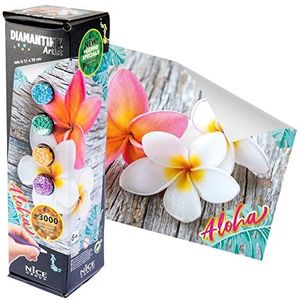 DIAMANTINY Artist - Small 21 x 30 - activiteit Crystal Art, Diamond Painting Kit, bloemen flower Aloha