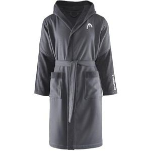 Head Dynamic badjas voor dames en heren met capuchon, haken en grote zakken van microvezel van 100% puur katoen, Oeko-Tex-gecertificeerd, badjas voor dames en heren, zacht, licht, absorberend,