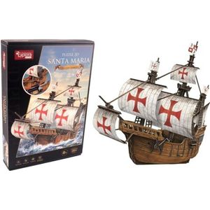 EXPLORA - Boot Santa Maria - 3D Puzzels - 540032-204 Stukken - Niveau 5 - Zonder Lijm of Schaar - Educatief - Bouwspel - Kinder Cadeau - Model - Vanaf 8 jaar