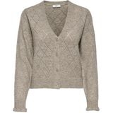 Jdy letty L/S V-hals Struc Cardi KNT Noos, grijsbeige, XS