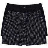 JP 1880 - DP Boxershorts - Zwart - 2 Stuks - Öko-Tex Gecertificeerd