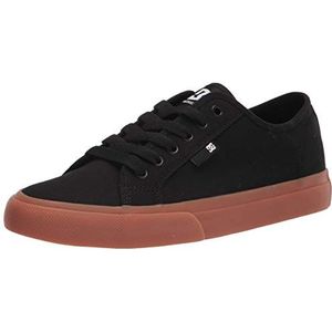 DC mens Manual Skate Shoe, Black/Gum, 10.5 US