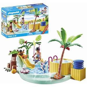 PLAYMOBIL myLife Promo Pack 71529 Kinderbad met whirlpool, inclusief glijbaan, baby schommel en veerwip, gedetailleerde speelgoed voor kinderen vanaf 4 jaar