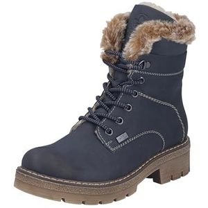 Rieker - Veterlaarsjes - Nachtblauw - Met Plateau - Waterafstotend