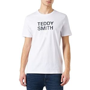 Teddy Smith Ticlass Basic MC T-shirt voor heren, Wit, XXL