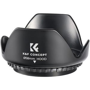 K&F Concept Zonnekap lenskap 58 mm, universele bloemzonnekap voor Canon, Sony, Nikon, Olympus, Fujifilm Pentax