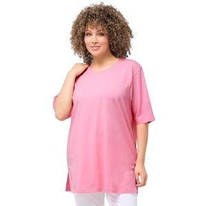 Ulla Popken Basic T-shirt met ronde hals voor dames, lichtroze, 46-48