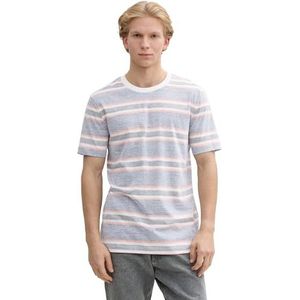 TOM TAILOR Denim T-shirt voor heren, 37523 - Blue Big Stripe, XXL