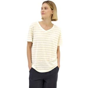Cecil - Dames Shirt - Beige - Gebreide Look en Strepen