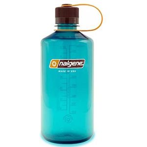Nalgene Sustain Tritan BPA-vrije waterfles gemaakt van materiaal afgeleid van 50% plastic afval, 32oz, smalle mond, groenblauw