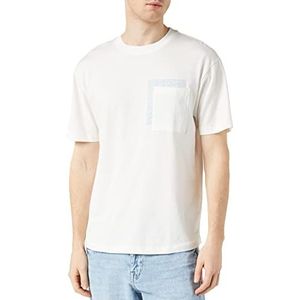 TOM TAILOR Denim Uomini T-shirt 1035589, 12906 - Wool White, XS
