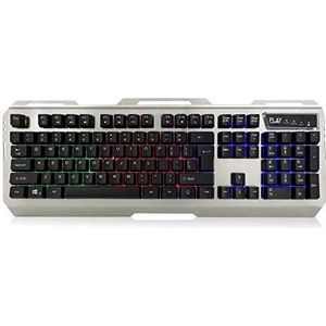 Verlicht metalen gamingtoetsenbord (QWERTZ) met nylonvlechtwerk ommantelde USB-kabel voorkomt wirwar van kabels en 12 multimedia-toetsen.