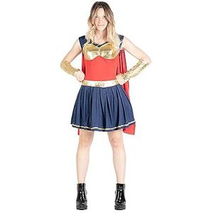 Ciao -Super Hero Girl Wonder Angel kostuum meisjes dames volwassenen (maat one size 40-42), kleur blauw, rood, goud, 16750