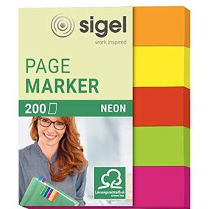 Sigel, Neon, HN655/10, markeerstiften, 5 kleuren 5 kleuren neon mini 1 Stuk 1 x orange, 1 x gelb, 1 x rot, 1 x grün, 1 x pink